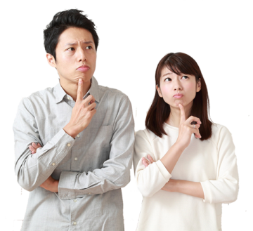 考える夫婦